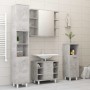 Armario de espejo de baño contrachapada gris 80x20,5x64 cm de vidaXL, Tocadores de baño - Ref: Foro24-802610, Precio: 77,66 €...