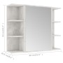 Armario de espejo de baño contrachapada gris 80x20,5x64 cm de vidaXL, Tocadores de baño - Ref: Foro24-802610, Precio: 77,66 €...