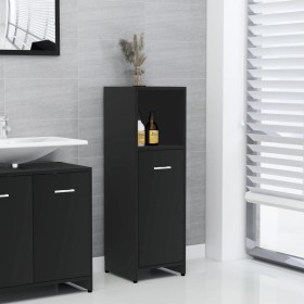 Black plywood bathroom cabinet 30x30x95 cm by vidaXL, Bathroom furniture - Ref: Foro24-802589, Price: 48,92 €, Discount: %