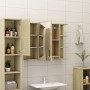 Oak-colored plywood bathroom mirror cabinet 80x20.5x64 cm by vidaXL, bathroom vanities - Ref: Foro24-802609, Price: 73,99 €, ...