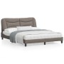 Estructura de cama con cabecero de tela gris taupe 160x200 cm de , Camas y somieres - Ref: Foro24-3207783, Precio: 251,12 €, ...