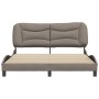 Bed frame with headboard in taupe gray fabric 160x200 cm by , Beds and slatted bases - Ref: Foro24-3207783, Price: 247,99 €, ...