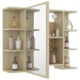 Oak-colored plywood bathroom mirror cabinet 80x20.5x64 cm by vidaXL, bathroom vanities - Ref: Foro24-802609, Price: 73,99 €, ...