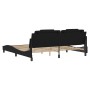 Bed frame with headboard black synthetic leather 200x200cm by , Beds and slatted bases - Ref: Foro24-3208117, Price: 207,94 €...