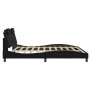 Bed frame with headboard black synthetic leather 200x200cm by , Beds and slatted bases - Ref: Foro24-3208117, Price: 207,94 €...