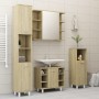 Oak-colored plywood bathroom mirror cabinet 80x20.5x64 cm by vidaXL, bathroom vanities - Ref: Foro24-802609, Price: 73,99 €, ...