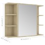 Oak-colored plywood bathroom mirror cabinet 80x20.5x64 cm by vidaXL, bathroom vanities - Ref: Foro24-802609, Price: 73,99 €, ...