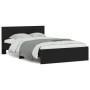 Bed frame with headboard and LED lights black 135x190 cm by , Beds and slatted bases - Ref: Foro24-3207631, Price: 145,58 €, ...