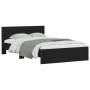 Bed frame with headboard and LED lights black 135x190 cm by , Beds and slatted bases - Ref: Foro24-3207631, Price: 145,58 €, ...