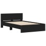 Bed frame with headboard and LED lights black 135x190 cm by , Beds and slatted bases - Ref: Foro24-3207631, Price: 145,58 €, ...