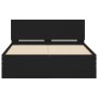 Bed frame with headboard and LED lights black 135x190 cm by , Beds and slatted bases - Ref: Foro24-3207631, Price: 145,58 €, ...