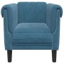 Blue velvet armchair by , Sofas - Ref: Foro24-372573, Price: 182,38 €, Discount: %