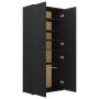 Black plywood shoe cabinet 80x39x178 cm by vidaXL, Shoe racks and shoe organizers - Ref: Foro24-802859, Price: 141,82 €, Disc...