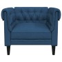 Sillón Chesterfield de tela azul de , Sofás - Ref: Foro24-372544, Precio: 184,99 €, Descuento: %