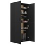 Black plywood shoe cabinet 80x39x178 cm by vidaXL, Shoe racks and shoe organizers - Ref: Foro24-802859, Price: 141,82 €, Disc...