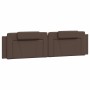 Bed with brown synthetic leather mattress 200x200 cm by , Beds and slatted bases - Ref: Foro24-3208819, Price: 480,76 €, Disc...