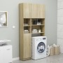 Oak-colored plywood bathroom cabinet 32x25.5x190 cm by vidaXL, Bathroom furniture - Ref: Foro24-802879, Price: 109,57 €, Disc...