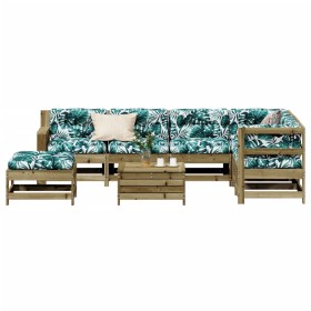 Garden furniture set 8 pieces and impregnated pine wood cushions by , Garden sets - Ref: Foro24-3250571, Price: 844,71 €, Dis...