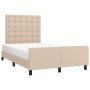 Estructura cama y cabecero cuero sintético capuchino 120x190 cm de , Camas y somieres - Ref: Foro24-3270565, Precio: 174,60 €...