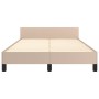 Estructura cama y cabecero cuero sintético capuchino 120x190 cm de , Camas y somieres - Ref: Foro24-3270565, Precio: 174,60 €...