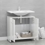 Glossy white plywood bathroom cabinet 60x33x61 cm by vidaXL, Bathroom furniture - Ref: Foro24-802576, Price: 47,06 €, Discoun...