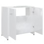 Armario de baño madera contrachapada blanco brillo 60x33x61 cm de vidaXL, Muebles de baño - Ref: Foro24-802576, Precio: 45,47...