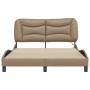 Estructura de cama con LED cuero sintético capuchino 120x200 cm de , Camas y somieres - Ref: Foro24-3213924, Precio: 229,39 €...