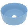 Luxury round sink in light blue matte ceramic 40x15 cm by , Sinks - Ref: Foro24-147011, Price: 74,55 €, Discount: %