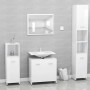 Armario de baño madera contrachapada blanco brillo 60x33x61 cm de vidaXL, Muebles de baño - Ref: Foro24-802576, Precio: 47,06...