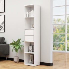 Engineered wood glossy white shelf 36x30x171 cm by vidaXL, Bookcases and shelves - Ref: Foro24-802873, Price: 96,05 €, Discou...