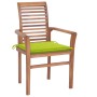 Dining chairs 4 pcs teak wood with bright green cushions by , Garden chairs - Ref: Foro24-3062633, Price: 396,43 €, Discount: %