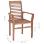 Dining chairs 4 pcs teak wood with bright green cushions by , Garden chairs - Ref: Foro24-3062633, Price: 396,43 €, Discount: %