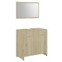 Conjunto de muebles de baño contrachapada color roble Sonoma de vidaXL, Muebles de baño - Ref: Foro24-802582, Precio: 63,60 €...