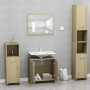 Conjunto de muebles de baño contrachapada color roble Sonoma de vidaXL, Muebles de baño - Ref: Foro24-802582, Precio: 63,60 €...