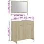 Conjunto de muebles de baño contrachapada color roble Sonoma de vidaXL, Muebles de baño - Ref: Foro24-802582, Precio: 63,60 €...