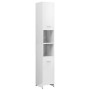 Glossy white plywood bathroom cabinet 30x30x183.5 cm by vidaXL, Bathroom furniture - Ref: Foro24-802603, Price: 84,54 €, Disc...