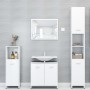 Glossy white plywood bathroom cabinet 30x30x183.5 cm by vidaXL, Bathroom furniture - Ref: Foro24-802603, Price: 84,54 €, Disc...