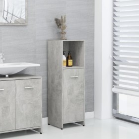 Armario de baño madera contrachapada gris hormigón 30x30x95 cm de vidaXL, Muebles de baño - Ref: Foro24-802592, Precio: 44,18...