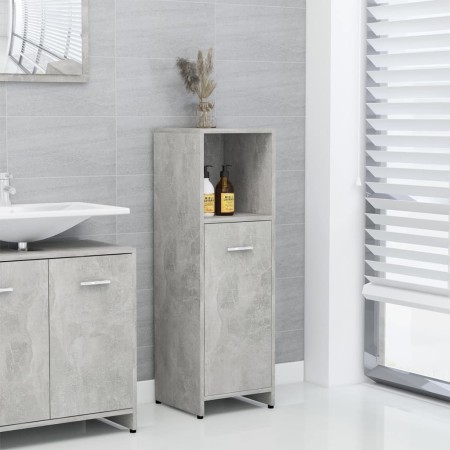 Armario de baño madera contrachapada gris hormigón 30x30x95 cm de vidaXL, Muebles de baño - Ref: Foro24-802592, Precio: 44,18...