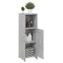 Armario de baño madera contrachapada gris hormigón 30x30x95 cm de vidaXL, Muebles de baño - Ref: Foro24-802592, Precio: 44,18...