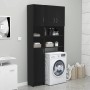 Armario de baño madera contrachapada negro 32x25,5x190 cm de vidaXL, Muebles de baño - Ref: Foro24-802877, Precio: 70,28 €, D...