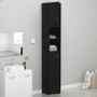 Armario de baño madera contrachapada negro 32x25,5x190 cm de vidaXL, Muebles de baño - Ref: Foro24-802877, Precio: 70,28 €, D...