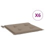 Gartenstuhlkissen 6 Stück taupefarbener Oxford-Stoff 40x40x3 cm von , Kissen für Stühle und Sofas - Ref: Foro24-314019, Preis...