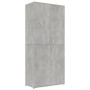 Betongrauer Schuhschrank aus Sperrholz, 80 x 39 x 178 cm von vidaXL, Schuhregale und Schuhorganisatoren - Ref: Foro24-802862,...