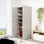 Mueble zapatero contrachapada gris hormigón 80x39x178 cm de vidaXL, Zapateros y organizadores de calzado - Ref: Foro24-802862...