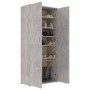 Betongrauer Schuhschrank aus Sperrholz, 80 x 39 x 178 cm von vidaXL, Schuhregale und Schuhorganisatoren - Ref: Foro24-802862,...