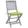 Folding garden chairs 4 pcs cushions solid acacia wood by , Garden chairs - Ref: Foro24-3064574, Price: 205,97 €, Discount: %