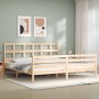 Estructura de cama de matrimonio con cabecero madera maciza de vidaXL, Camas y somieres - Ref: Foro24-3194846, Precio: 160,80...