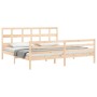 Estructura de cama de matrimonio con cabecero madera maciza de vidaXL, Camas y somieres - Ref: Foro24-3194846, Precio: 160,80...