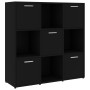 Estantería de madera contrachapada negro 90x30x90 cm de vidaXL, Librerías y estanterías - Ref: Foro24-802931, Precio: 86,04 €...